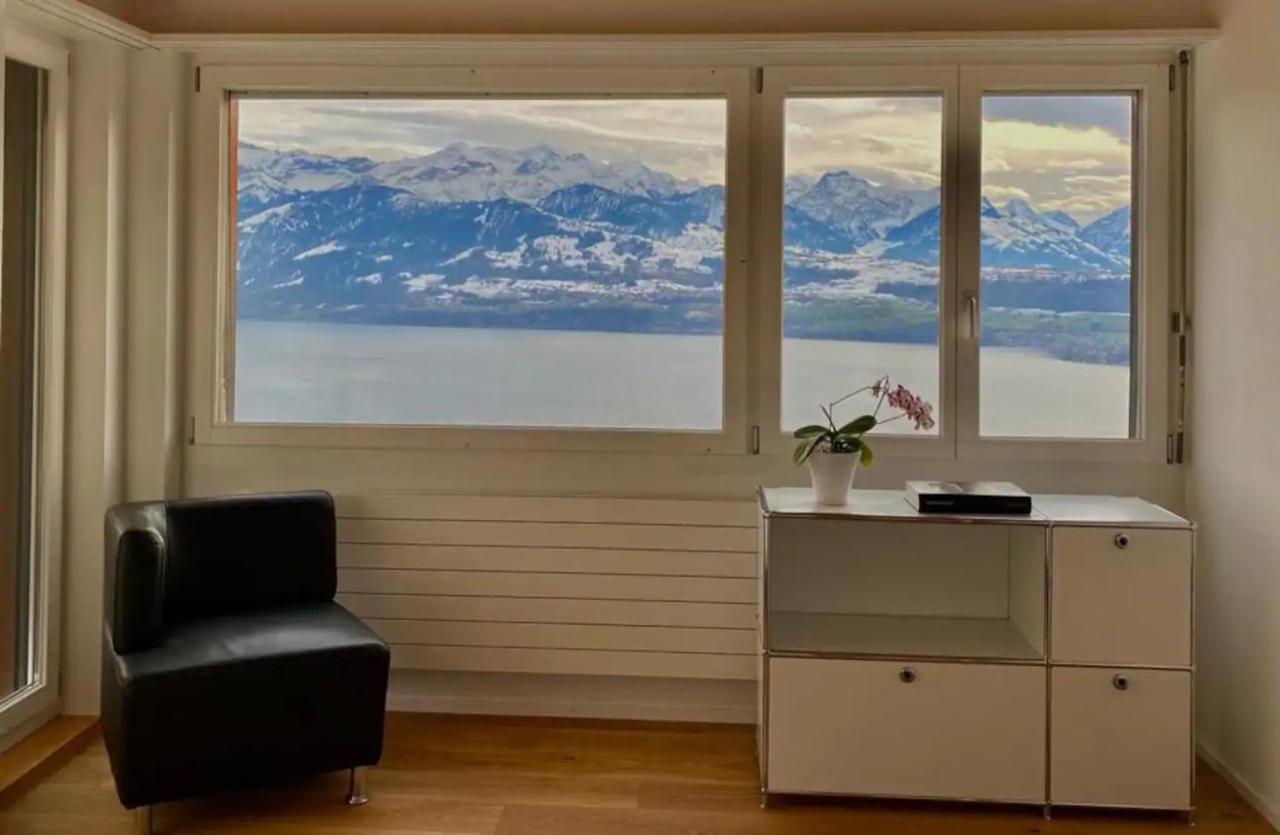 Panorama Boutique Apartment With Air Condition, Spa Entry In Solbadhotel Sigriswil Eksteriør billede