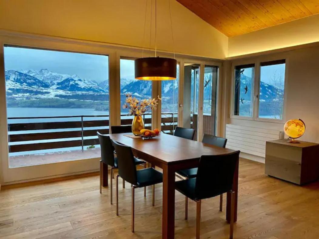 Panorama Boutique Apartment With Air Condition, Spa Entry In Solbadhotel Sigriswil Eksteriør billede