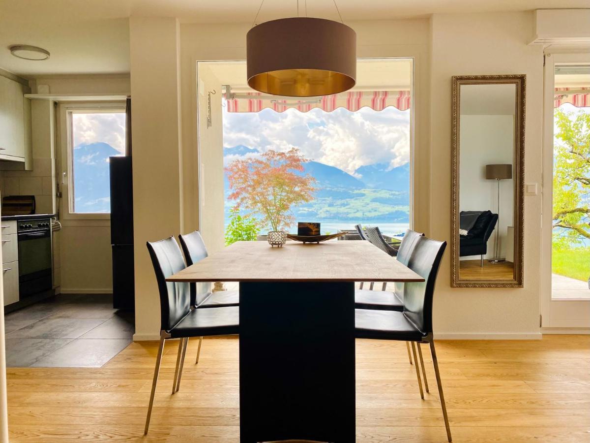 Panorama Boutique Apartment With Air Condition, Spa Entry In Solbadhotel Sigriswil Eksteriør billede